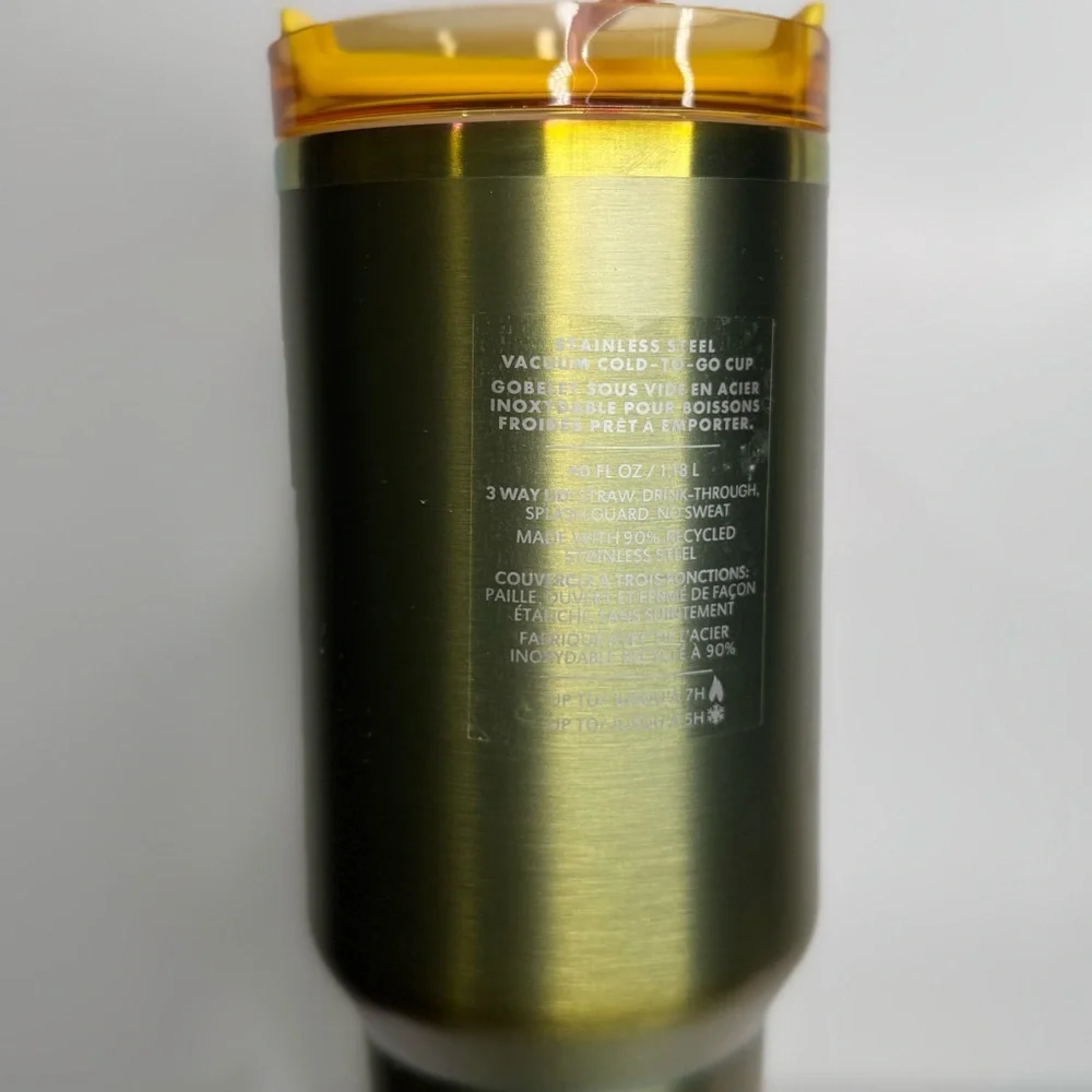 LIMITED EDITION STARBUCKS VS STANLEY Summer 2024 40 oz Tumbler Purple Gold - Picture 5 of 10